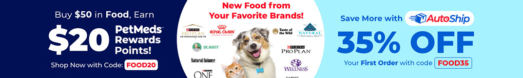 Buy $50 in Food, Earn $20 PetMeds Rewards Points